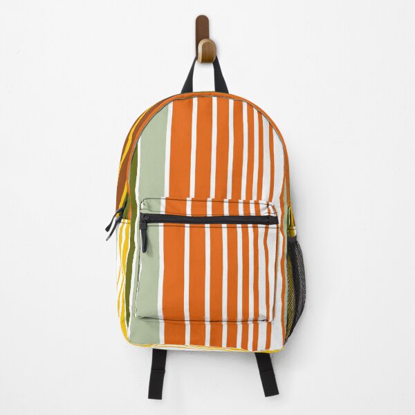 Item preview, Modern Art Avocado and Orange Stripe Seamless Repeat designed and sold by Sharon Schwalbe.