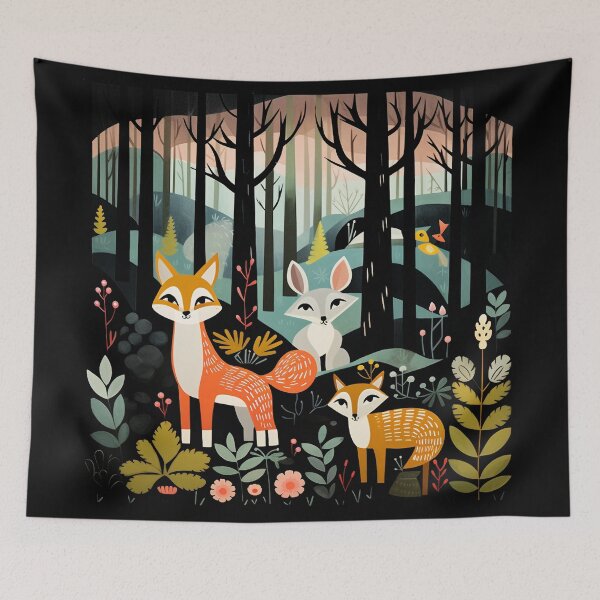 Item preview, Mary Blair Inspired Forest designed and sold by Offset Vinyl Film.