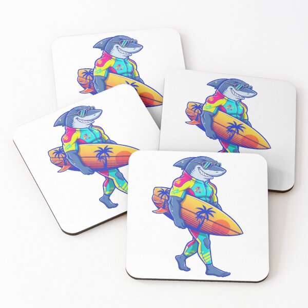 Item preview, Retro 80s Surfer Shark designed and sold by AliveStyle.