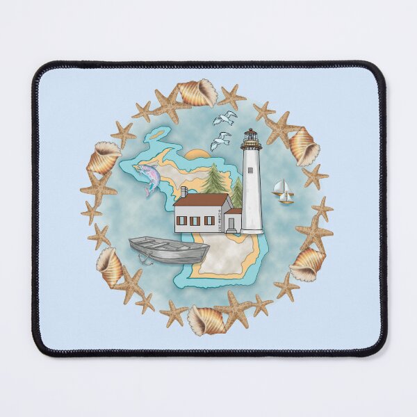 Item preview, Shells Michigan Lighthouse designed and sold by artmuvz.