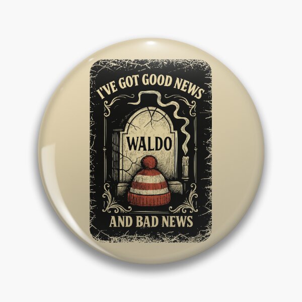 Item preview, Funny Where’s Waldo Parody Shirt Good News Bad News Retro Grave Tee Dark Humor Pop Culture Graphic Tee for Men Women Halloween Gift designed and sold by XanaduHills.
