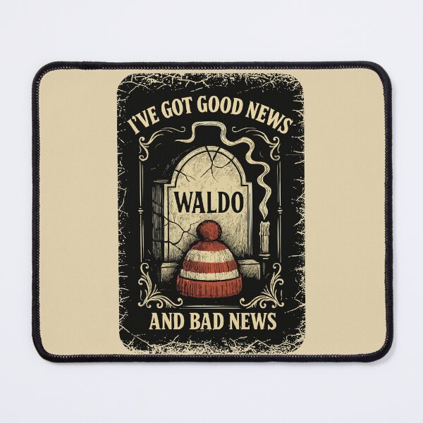 Item preview, Funny Where’s Waldo Parody Shirt Good News Bad News Retro Grave Tee Dark Humor Pop Culture Graphic Tee for Men Women Halloween Gift designed and sold by XanaduHills.