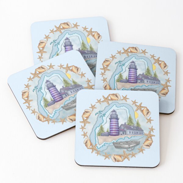 Item preview, Shells Maine Lighthouse designed and sold by artmuvz.