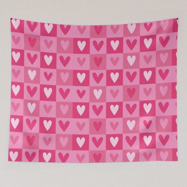 Item preview, pink and red hearts designed and sold by pksart1.