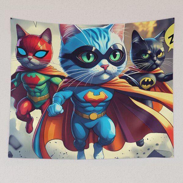 Item preview, Super Meow – Hero Cats in Action designed and sold by CrystalCove11.