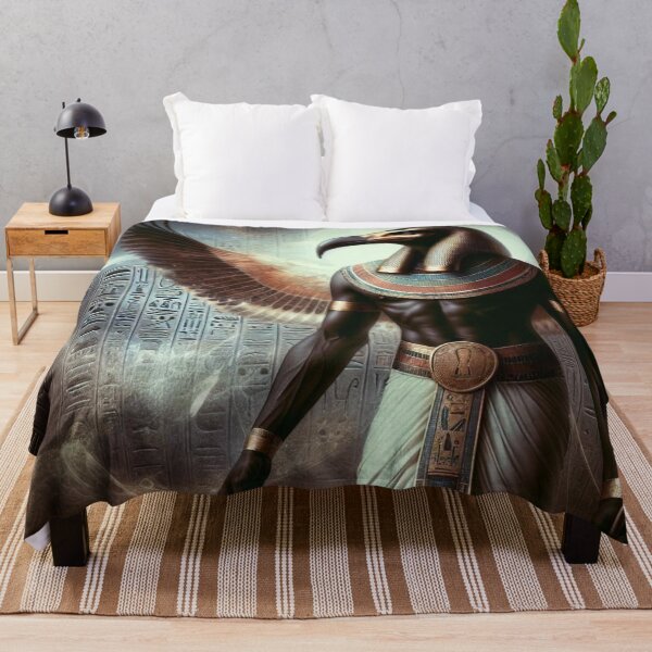 Item preview, Thoth the Divine Scribe | Ancient Egyptian God Art with Wings and Hieroglyph designed and sold by AnalajiaDesigns.