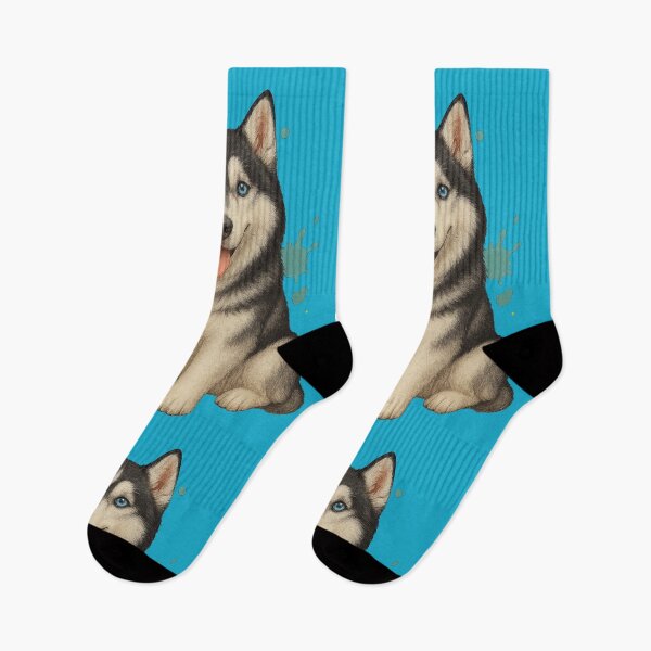 Item preview, Husky with a ball and colorful spots designed and sold by Idelab-11.