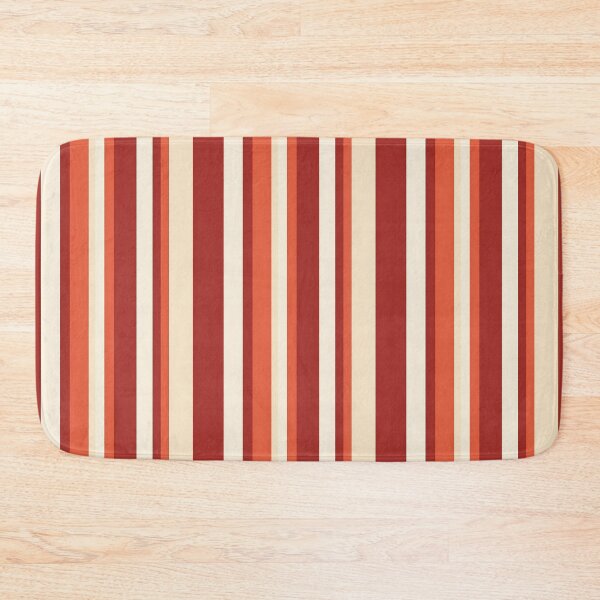 Item preview, Vintage Retro Vertical Stripe Mid Mod Cozy Boho Accent Piece    Red Cream designed and sold by Prints and Lifestyle.