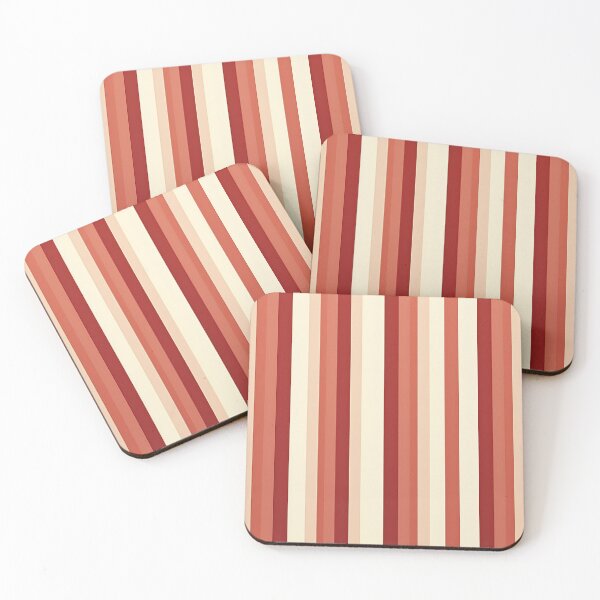 Item preview, Vintage Retro Vertical Stripe Mid Mod Cozy Boho Accent Piece    Terra Cota Cream designed and sold by Prints and Lifestyle.