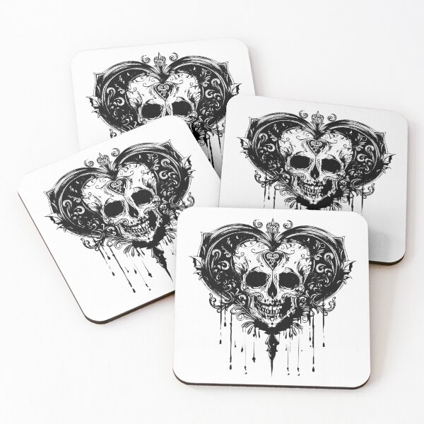 Item preview, Gothic Ornate Skull – Dark Baroque Dripping Skull Art designed and sold by inkoutninja.