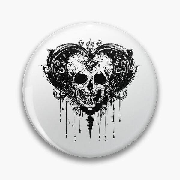 Item preview, Gothic Ornate Skull – Dark Baroque Dripping Skull Art designed and sold by inkoutninja.