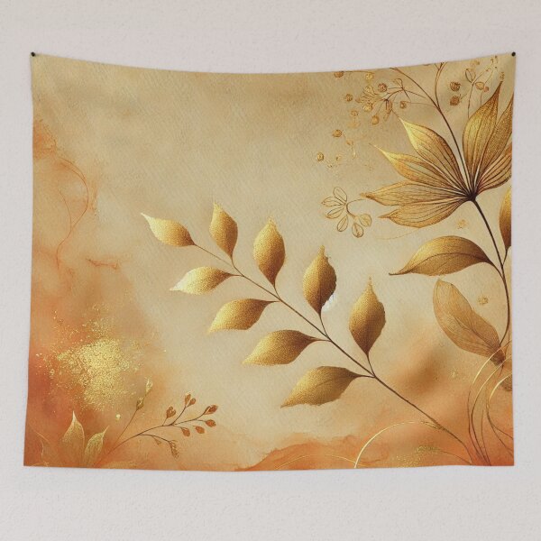 Item preview, Golden Solstice Bloom Abstract Art Collection designed and sold by Dream Bloom Gallery.