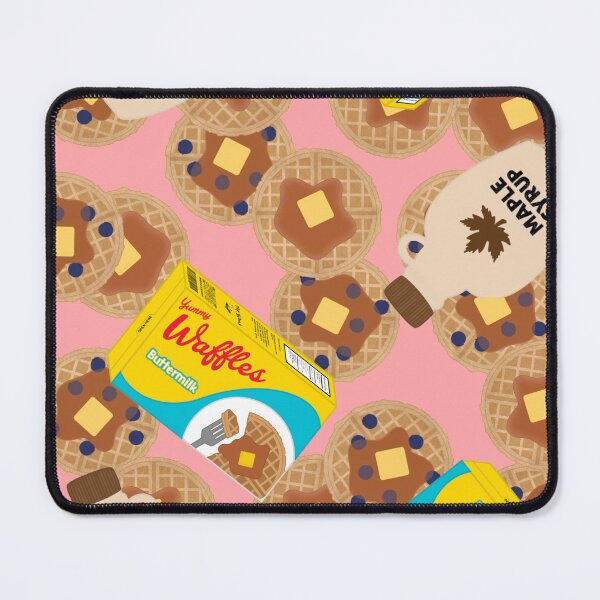 Item preview, Box of Waffles Maple Syrup Butter Blueberries On Pink designed and sold by MBeesShop.