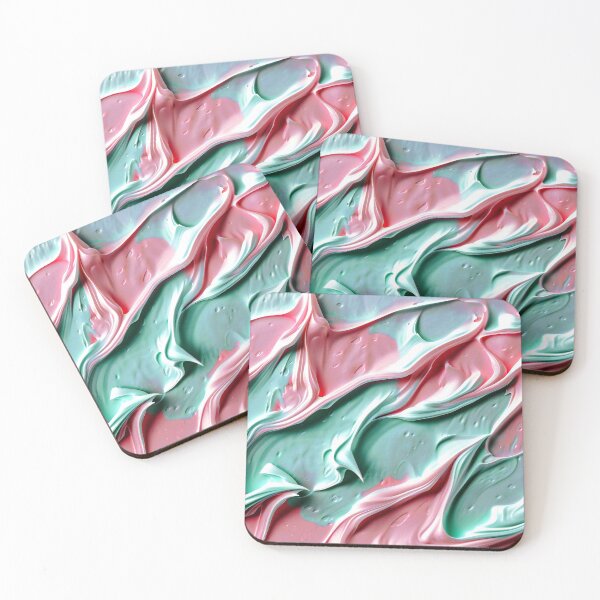 Item preview, Mint Green And Pink Peppermint Cream Abstract Swirls  designed and sold by DEC02.