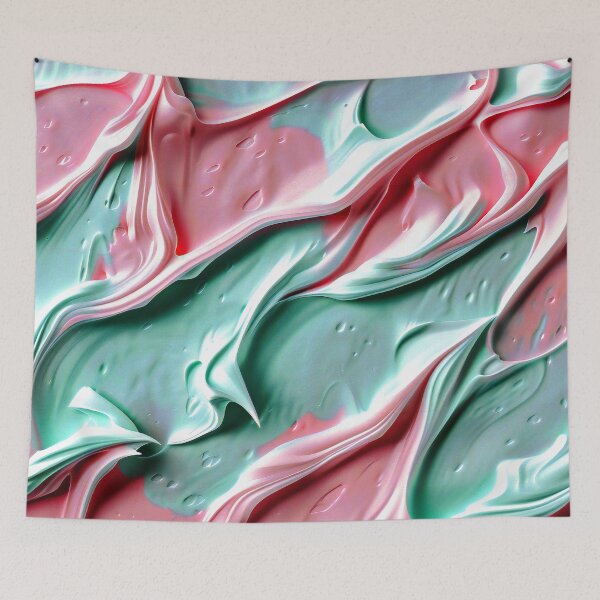 Item preview, Mint Green And Pink Peppermint Cream Abstract Swirls  designed and sold by DEC02.