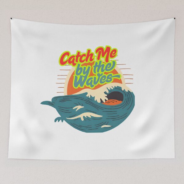 Item preview, Catch Me by the Waves Retro Surfboard Ocean Sunburst designed and sold by prsagar01.