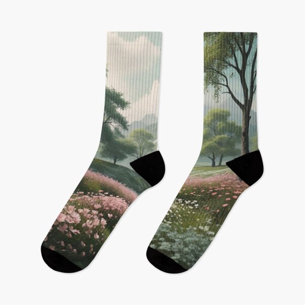 Item preview, Peaceful Mountain Meadow with Blooming Wildflowers designed and sold by Uniquely Yours.