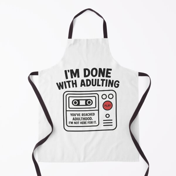 Item preview, I'm Done With Adulting Retro Tape Player designed and sold by CtrlAltNope.