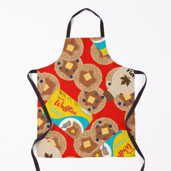 Item preview, Box of Waffles Maple Syrup Butter Blueberries On Red designed and sold by MBeesShop.