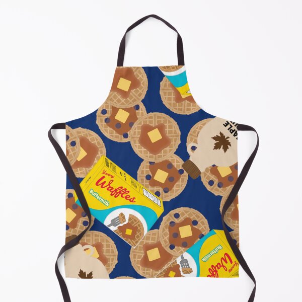 Item preview, Box of Waffles Maple Syrup Butter Blueberries On Blue designed and sold by MBeesShop.