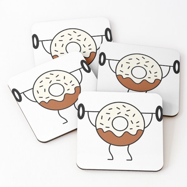 Item preview, Cute Donut Lifting Weights – Funny Workout Dessert Art designed and sold by haitrieuic96.