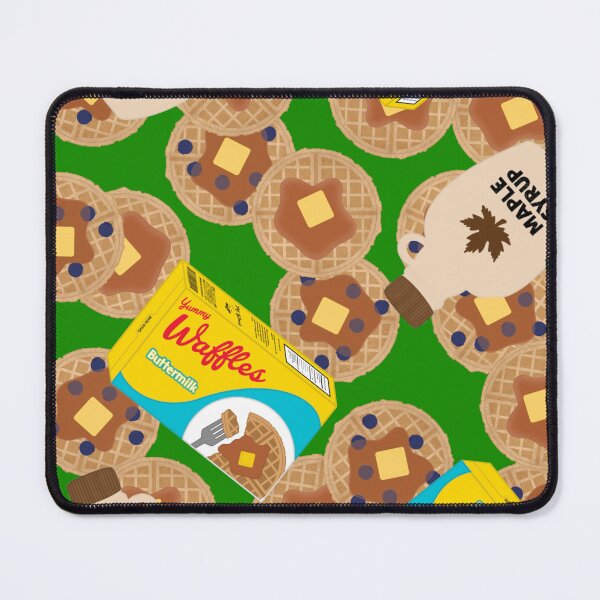 Item preview, Box of Waffles Maple Syrup Butter Blueberries On Green designed and sold by MBeesShop.
