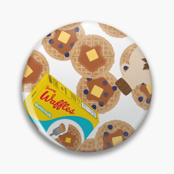 Item preview, Box of Waffles Maple Syrup Butter Blueberries On White designed and sold by MBeesShop.