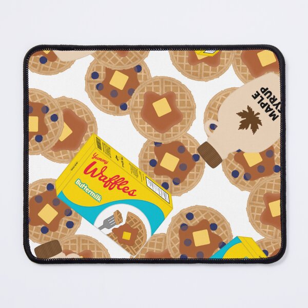 Item preview, Box of Waffles Maple Syrup Butter Blueberries On White designed and sold by MBeesShop.