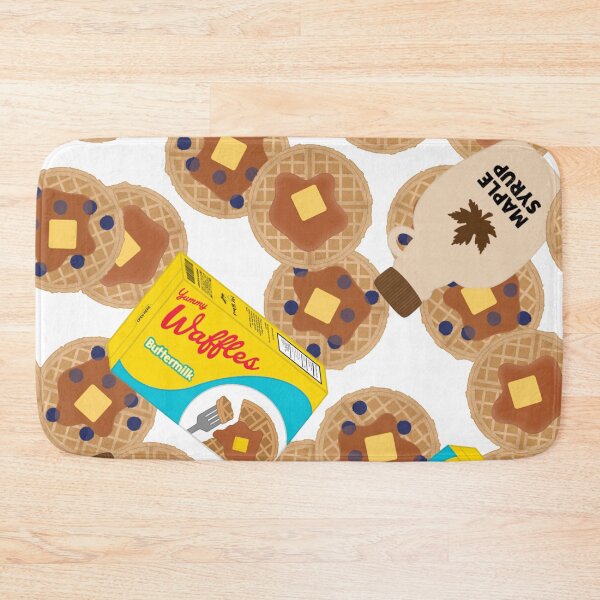 Item preview, Box of Waffles Maple Syrup Butter Blueberries On White designed and sold by MBeesShop.
