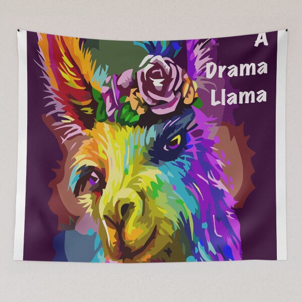 Item preview, Rainbow Drama Llama poster designed and sold by KayesHappyShop.