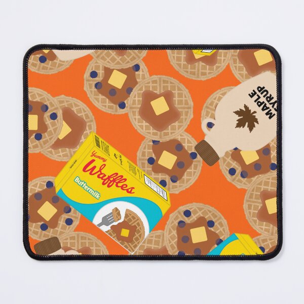 Item preview, Box of Waffles Maple Syrup Butter Blueberries On Orange designed and sold by MBeesShop.