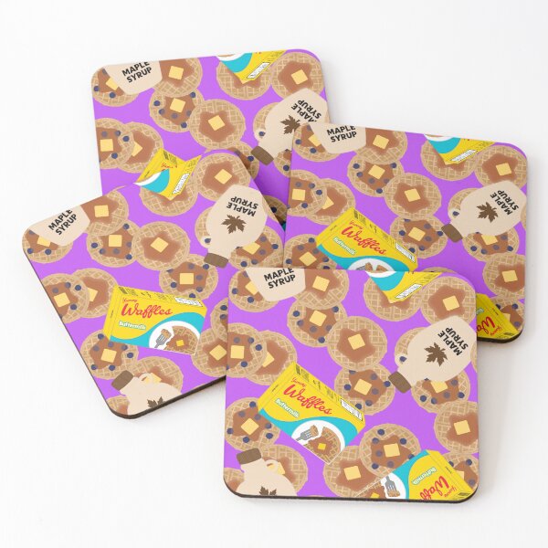 Item preview, Box of Waffles Maple Syrup Butter Blueberries On Purple designed and sold by MBeesShop.