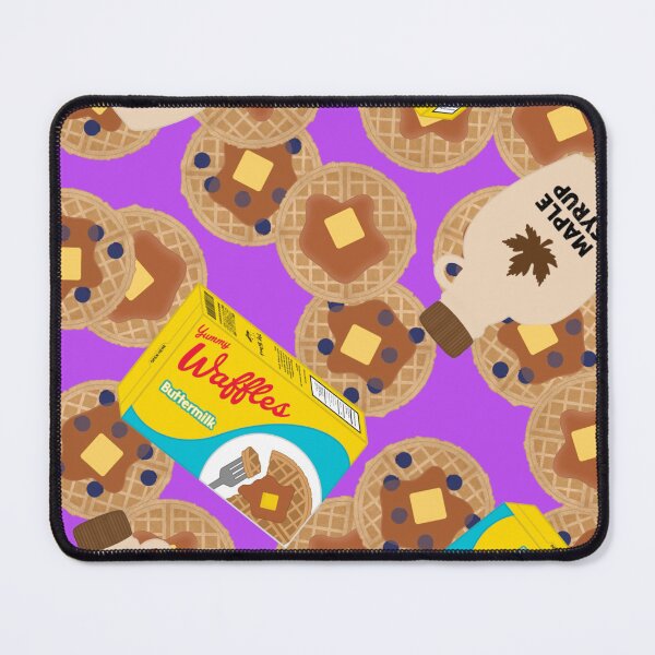 Item preview, Box of Waffles Maple Syrup Butter Blueberries On Purple designed and sold by MBeesShop.