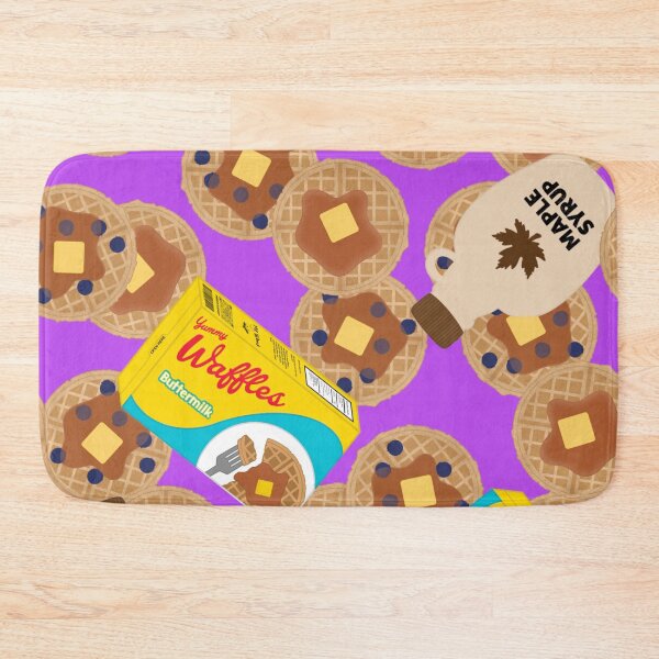 Item preview, Box of Waffles Maple Syrup Butter Blueberries On Purple designed and sold by MBeesShop.