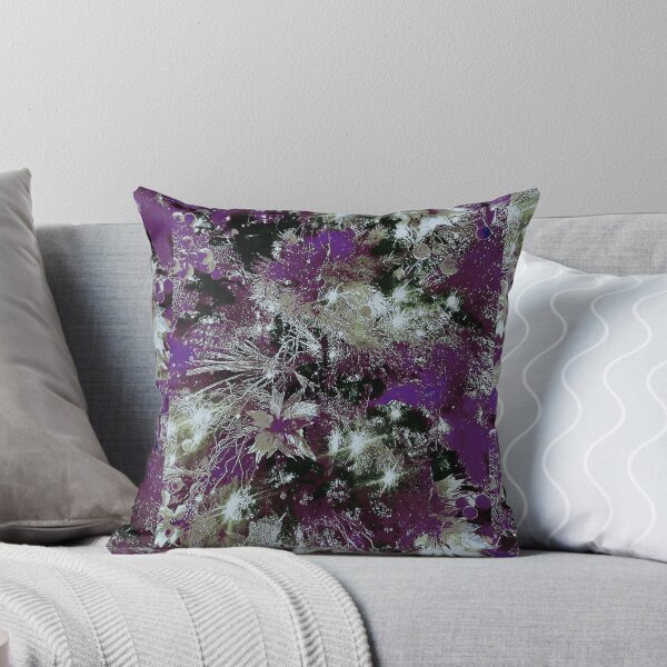 Joyful Purple Festivity by ElitebyElise Throw Pillow