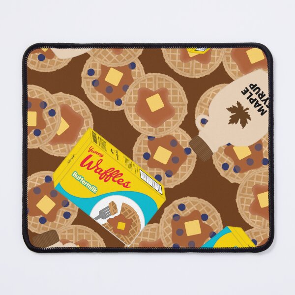 Item preview, Box of Waffles Maple Syrup Butter Blueberries On Brown designed and sold by MBeesShop.