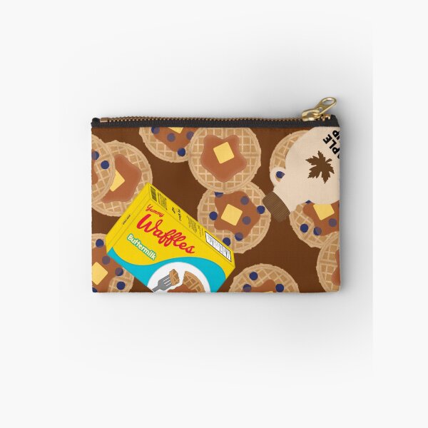 Item preview, Box of Waffles Maple Syrup Butter Blueberries On Brown designed and sold by MBeesShop.