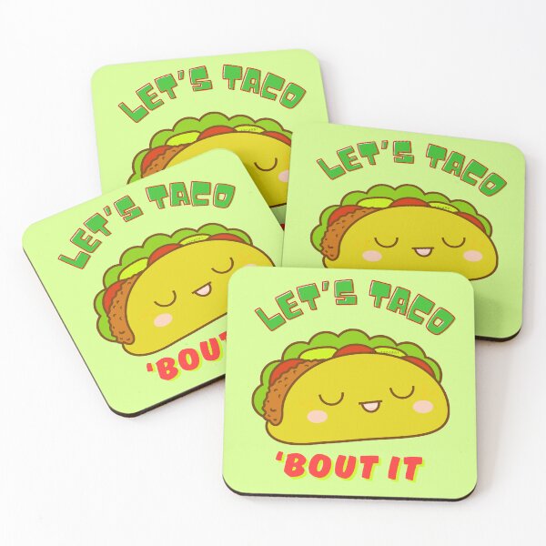 Item preview, Funny Let's Taco 'Bout it Cute Retro Taco Slogan designed and sold by Lovemountain.