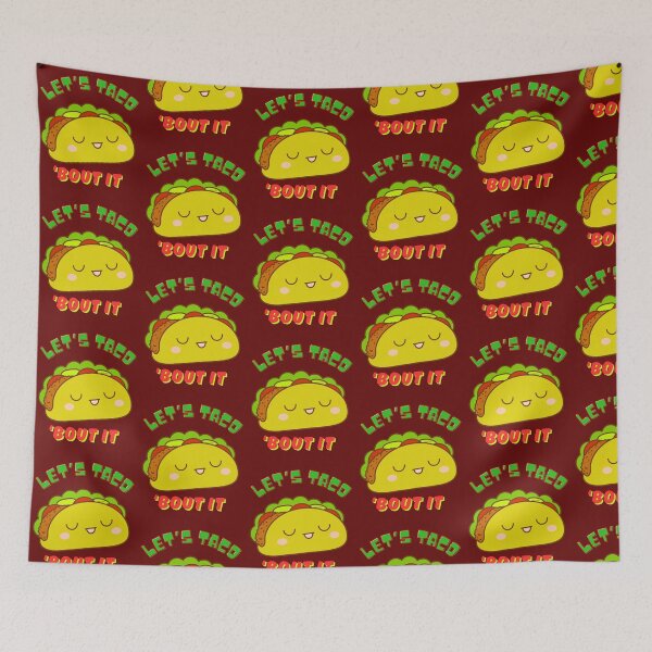 Item preview, Funny Let's Taco 'Bout it Cute Retro Taco Slogan designed and sold by Lovemountain.