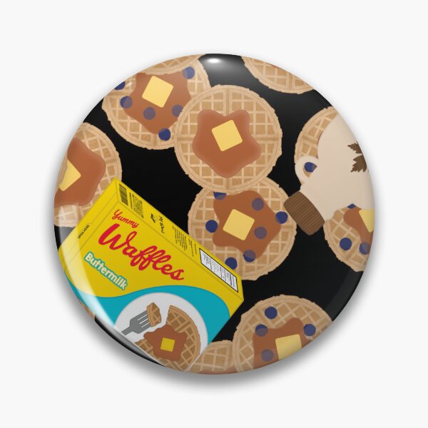 Item preview, Box of Waffles Maple Syrup Butter Blueberries On Black designed and sold by MBeesShop.