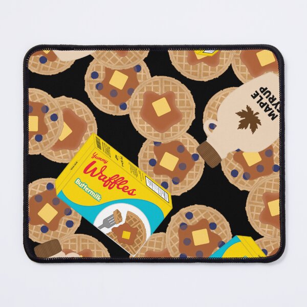 Item preview, Box of Waffles Maple Syrup Butter Blueberries On Black designed and sold by MBeesShop.