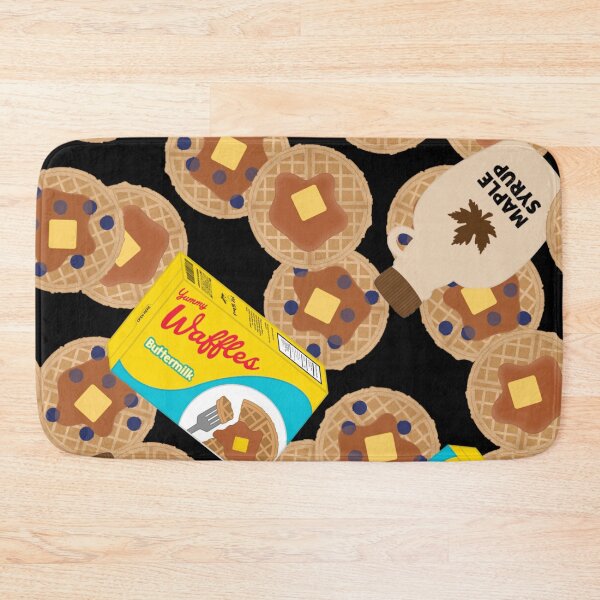 Item preview, Box of Waffles Maple Syrup Butter Blueberries On Black designed and sold by MBeesShop.