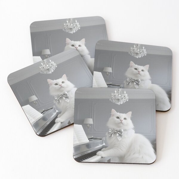 Item preview, Musician cat playing piano-silver designed and sold by chloee345.