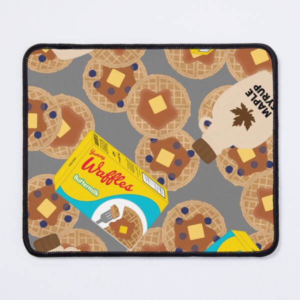 Item preview, Box of Waffles Maple Syrup Butter Blueberries On Gray Grey designed and sold by MBeesShop.