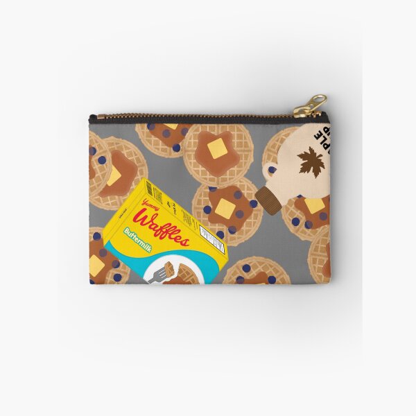 Item preview, Box of Waffles Maple Syrup Butter Blueberries On Gray Grey designed and sold by MBeesShop.