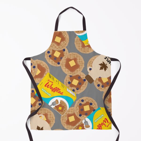 Item preview, Box of Waffles Maple Syrup Butter Blueberries On Gray Grey designed and sold by MBeesShop.