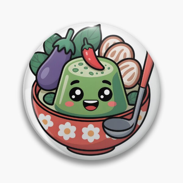 Item preview, Cute Thai Green Curry Character Illustration designed and sold by ChibiPCStudio.