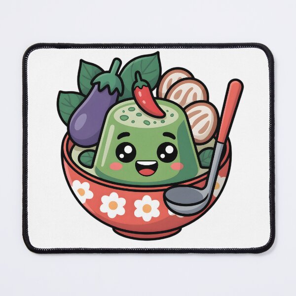 Item preview, Cute Thai Green Curry Character Illustration designed and sold by ChibiPCStudio.