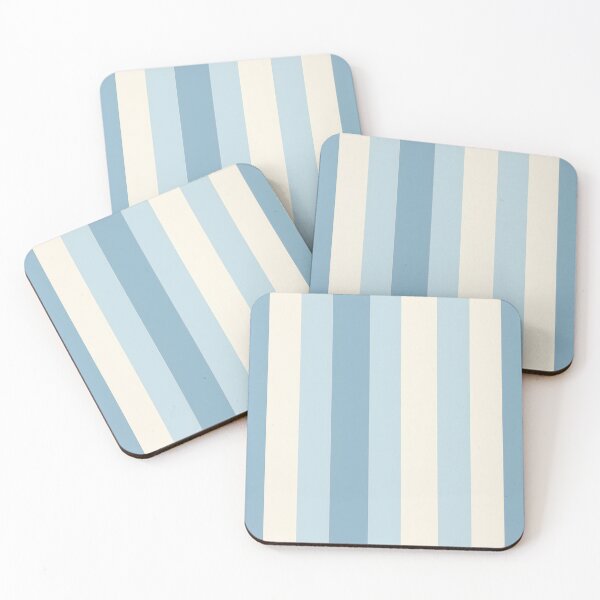 Item preview, Vintage Retro Vertical Stripe Mid Mod Cozy Boho Accent Piece   sky Blue Cream designed and sold by Prints and Lifestyle.