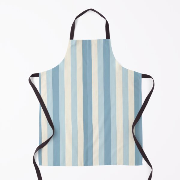 Item preview, Vintage Retro Vertical Stripe Mid Mod Cozy Boho Accent Piece sky Blue Cream designed and sold by Prints and Lifestyle.